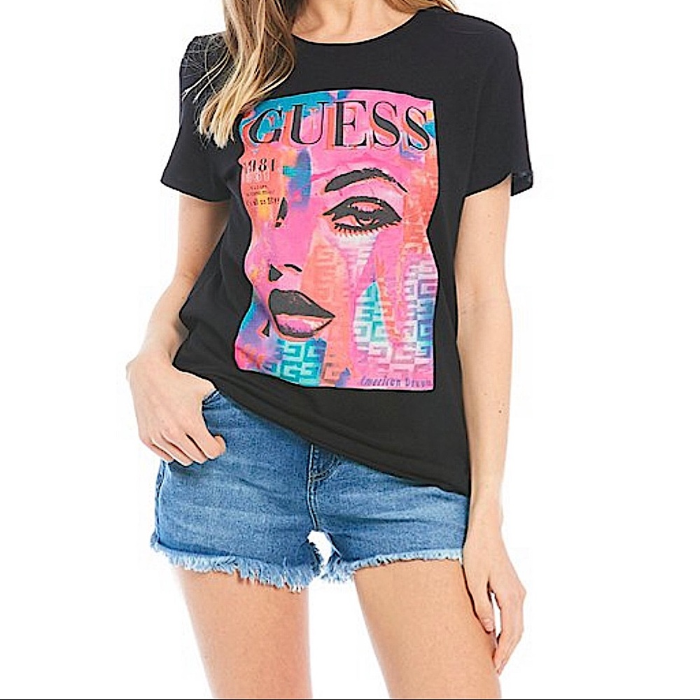 Guess Cover Girl Graphic Tee T-shirt